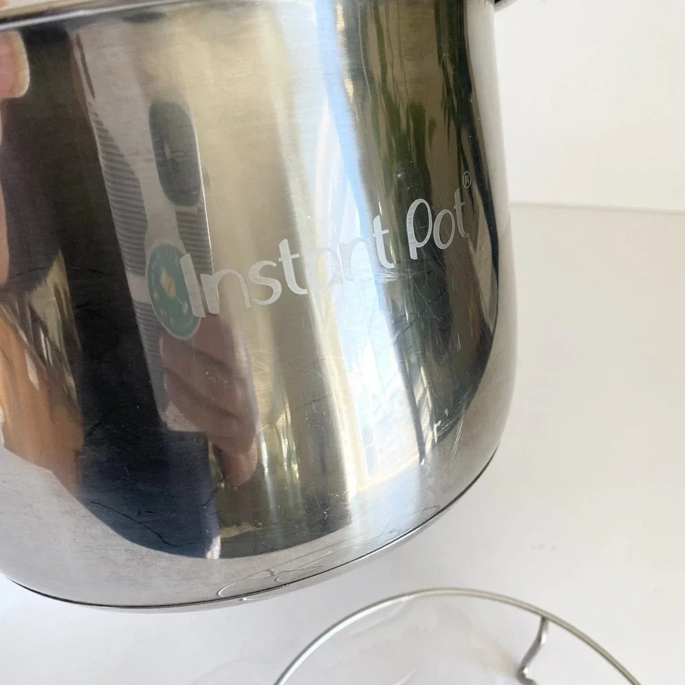 Instant Pot Plus Mini 3 QT Inner Pot Stainless Steel Trivet Rack Insert Bowl OEM - Picture 2 of 9